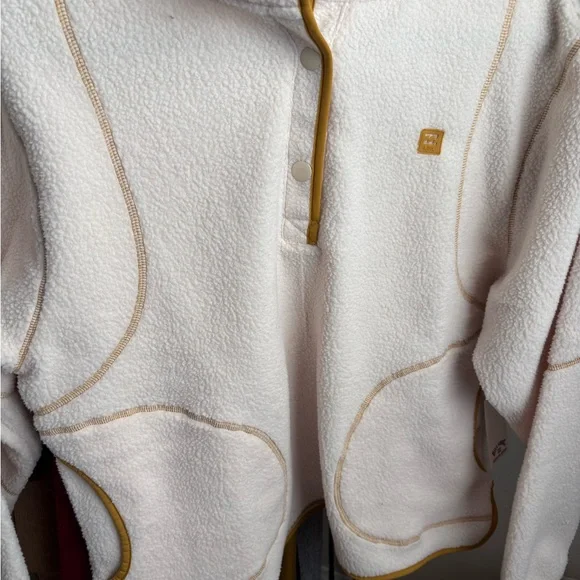 Billabong Cream and Tan Sherpa Jacket - Picture 2 of 4